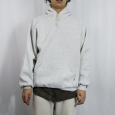 画像2: 90's RUSSELL ATHLETIC USA製 無地 スウェットフーディー XL (2)