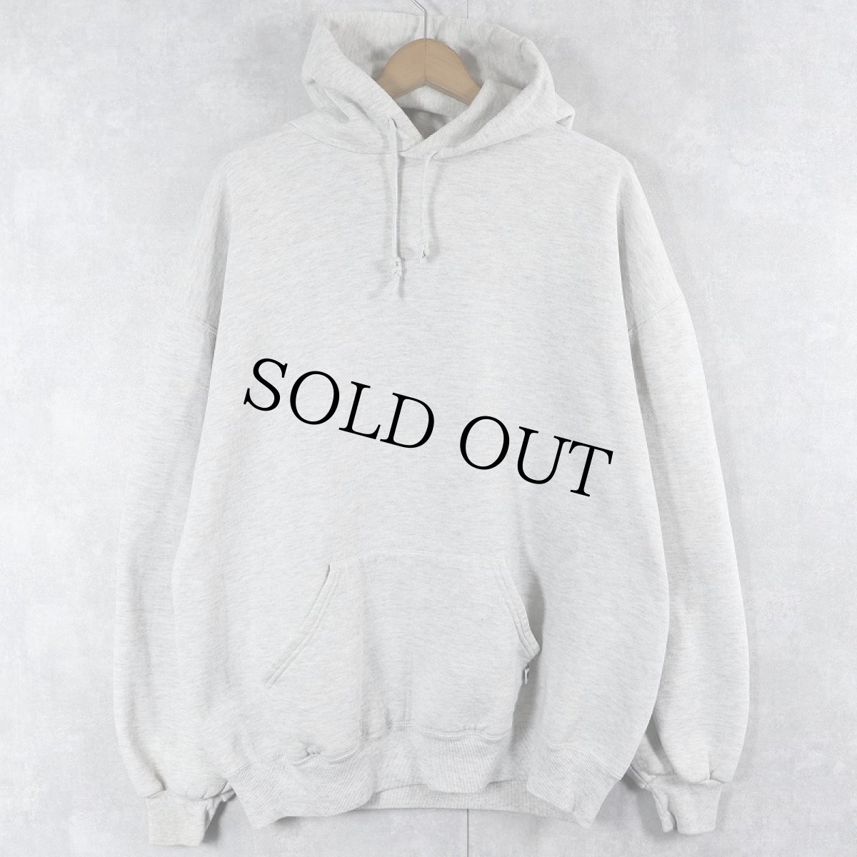 画像1: 90's RUSSELL ATHLETIC USA製 無地 スウェットフーディー XL (1)