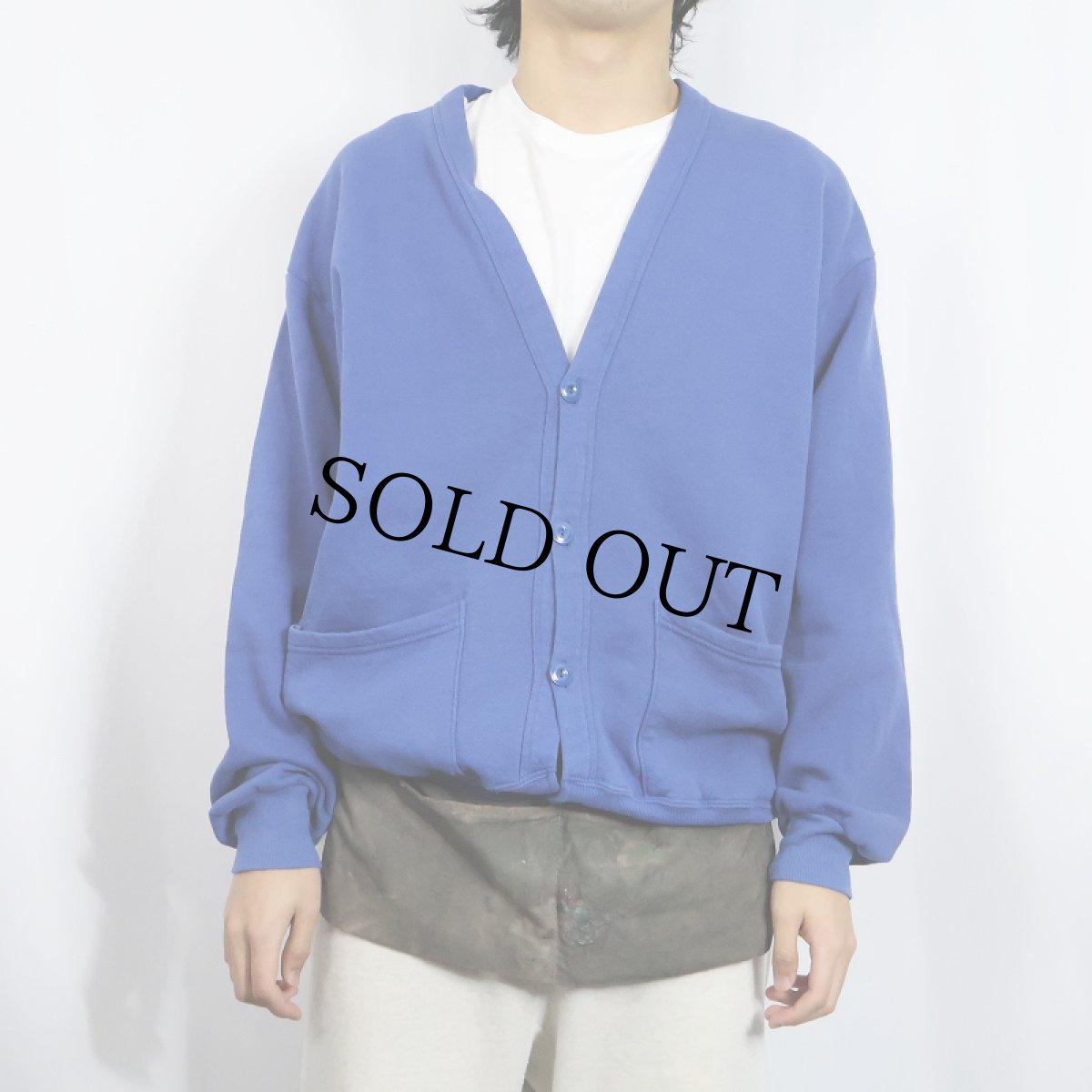 画像2: 90's JERZEES USA製 スウェットカーディガン ONESIZE (2)