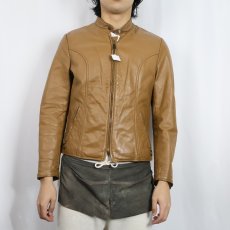 画像2: 70's BROOKS シングルライダースジャケット SIZE34 (2)