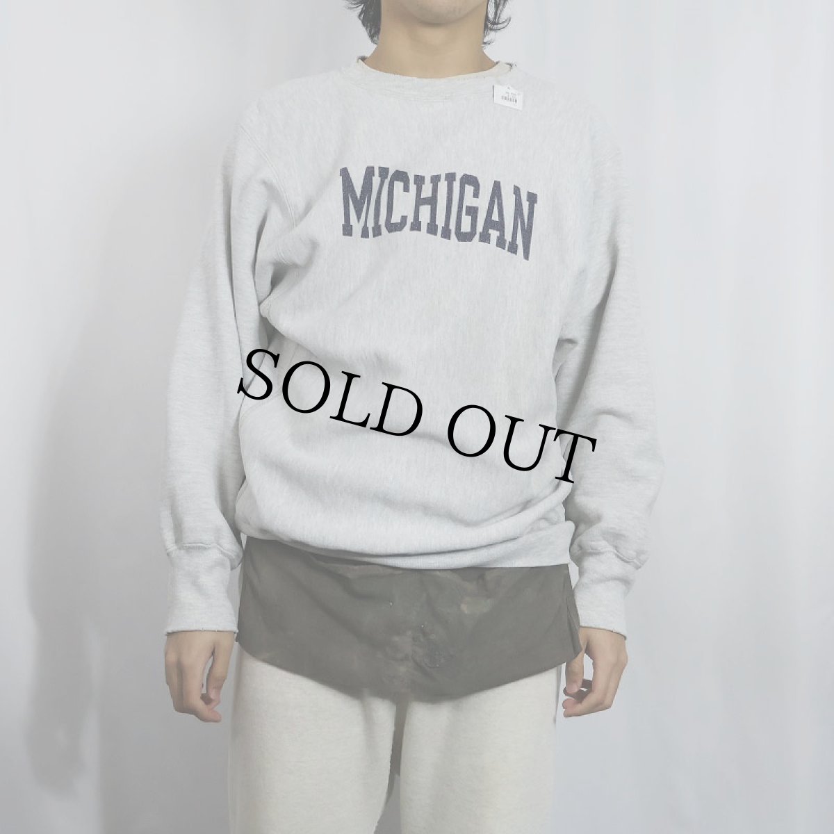 画像2: REVERSE WEAVE TYPE "MICHIGAN" 染み込みプリントスウェット (2)