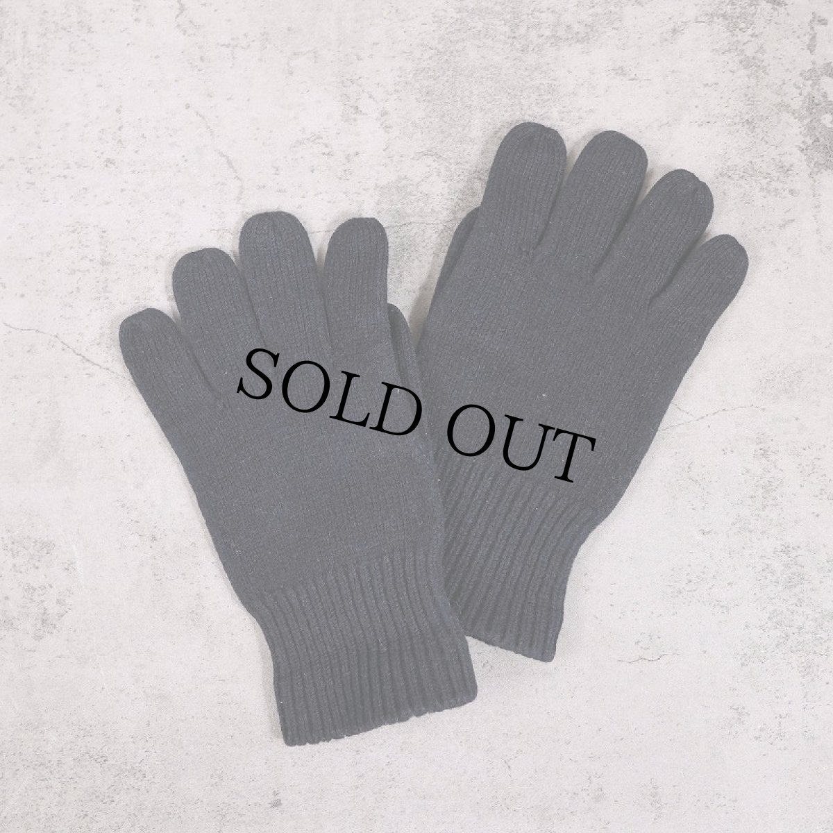 画像1: 40〜50's U.S.MILITARY ウールニットグローブ NAVY (1)