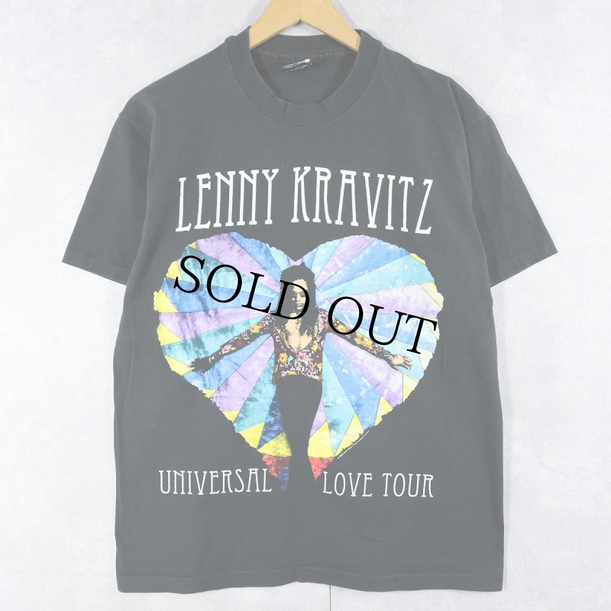 画像1: 90's LENNY KRAVITZ USA製 "UNIVERSAL LOVE TOUR" ミュージシャンツアーTシャツ L (1)