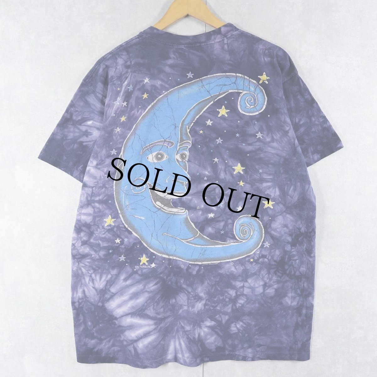 画像2: 90's THE MOUNTAIN USA製 "SUN & MOON" 大判プリント タイダイTシャツ XL (2)