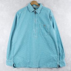 画像1: THE TERRITORY AHEAD ハーフジップ グリッドコーデュロイシャツ L (1)