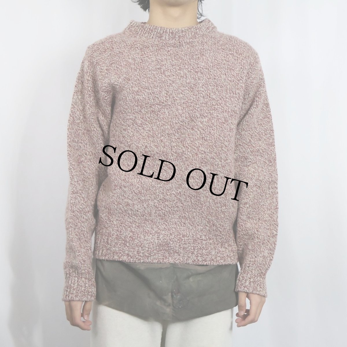 画像2: 80〜90's L.L.Bean USA製 ミックスカラー ウールニットセーター M (2)