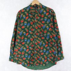 画像1: 90's GAP 羽柄 コーデュロイボタンダウンシャツ S (1)