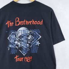 画像2: 1989 Bon Jovi "The Brotherhood Tour" ハードロックバンドプリントTシャツ BLACK (2)