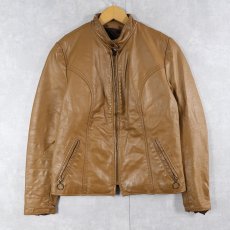 画像1: 70's BROOKS シングルライダースジャケット SIZE34 (1)