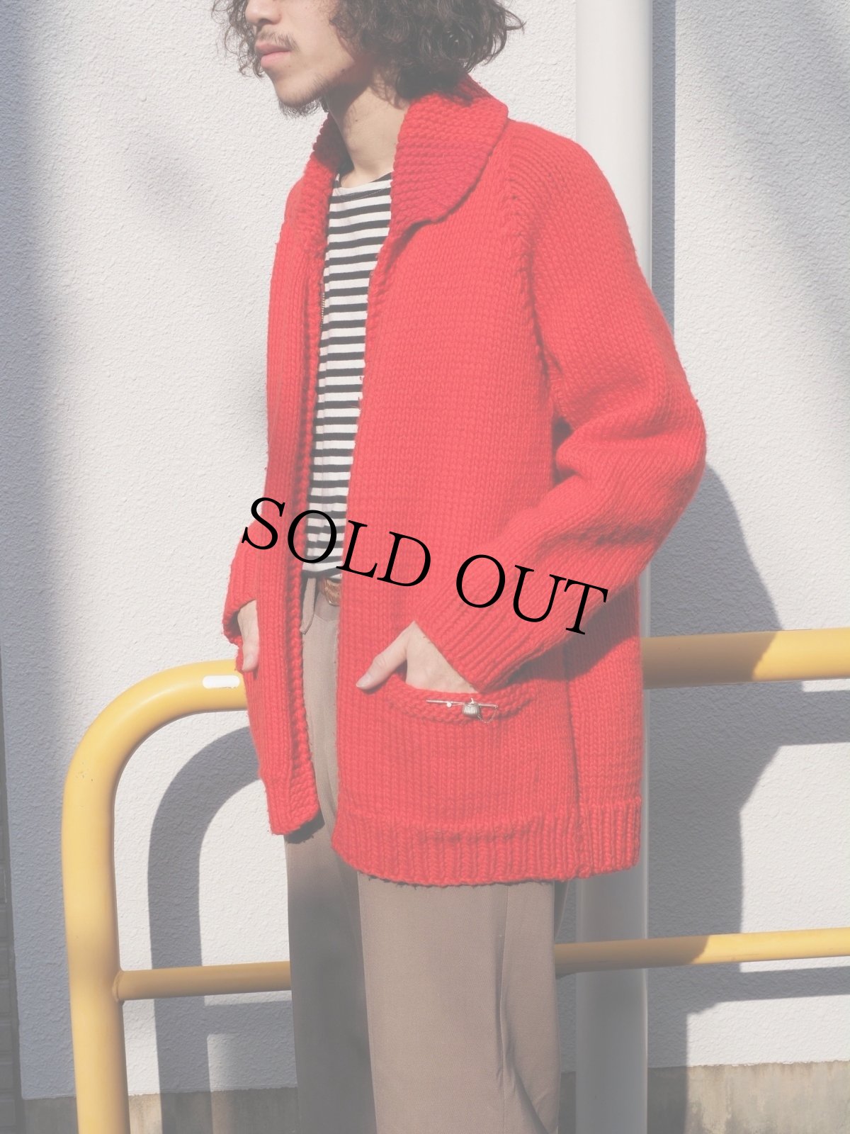 画像1: 60〜70's カウチンニットジャケット (1)