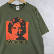 画像1: 2000's JOHN LENNON "REVOLUTION" ミュージシャン プリントTシャツ XL (1)
