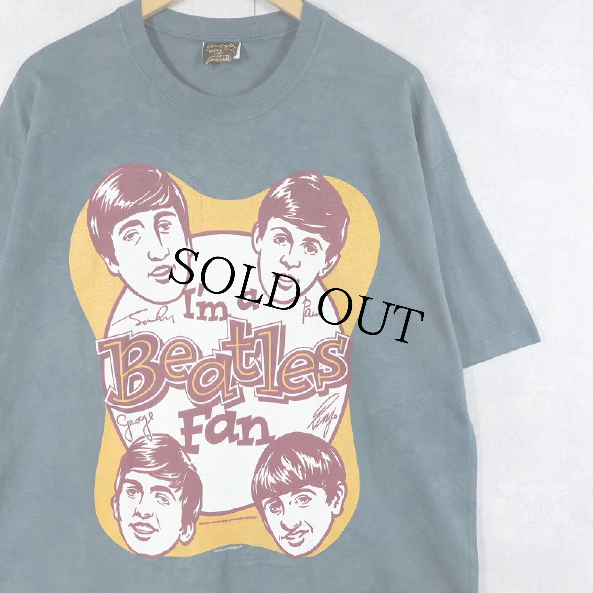 画像1: 90's THE BEATLES USA製 "I'm a Beatles Fan " ロックバンドプリントTシャツ XL (1)