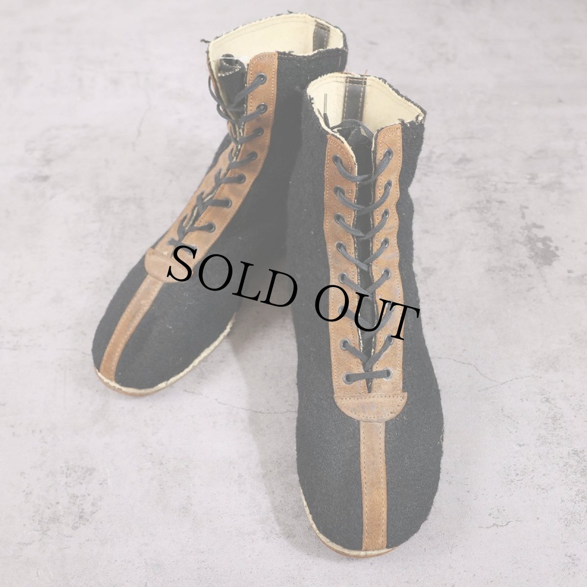 画像1: 〜50's U.S.AIR FORCE ウールフェルトアビエイターブーツ 28cm (1)