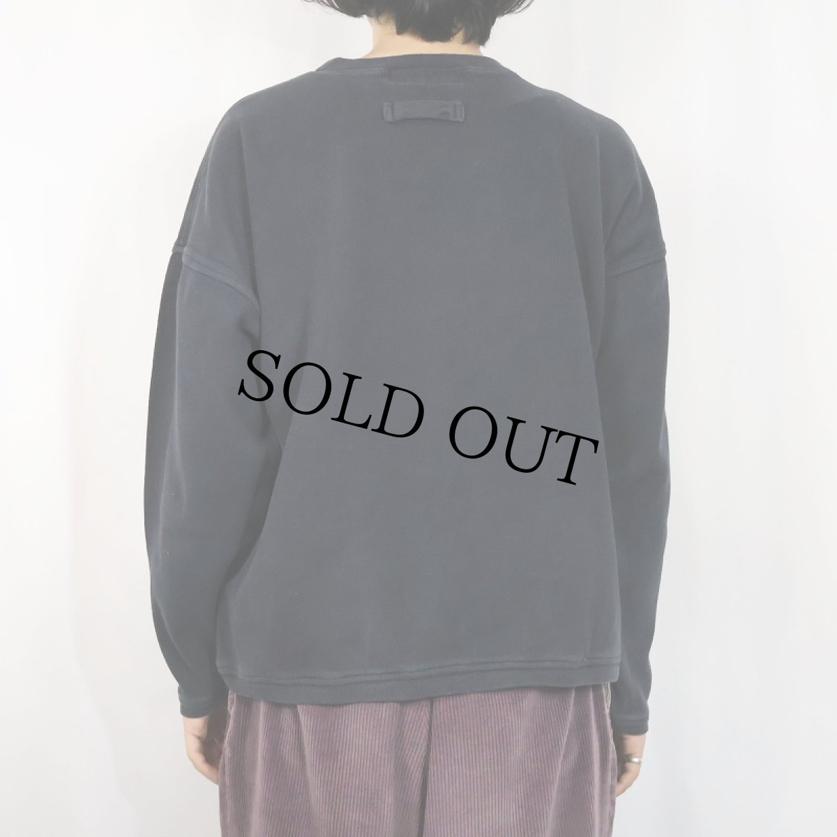 画像3: 90's QUE INTERNATIONAL USA製 無地スウェット BLACK L (3)