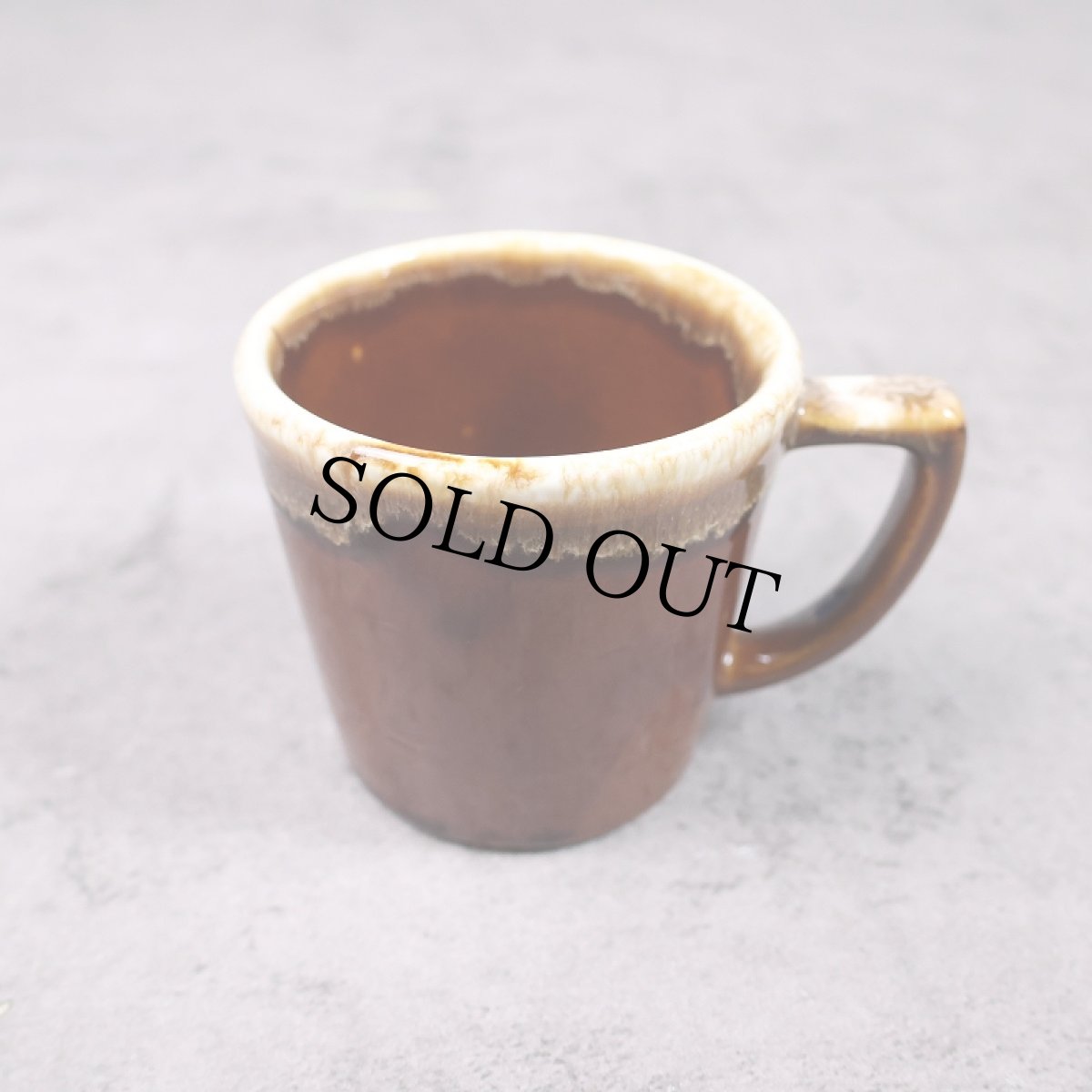 画像1: 60's〜 McCOY "Brown Drip Glaze" マグ (1)