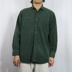 画像2: POLO Ralph Lauren シャモアクロスシャツ M (2)