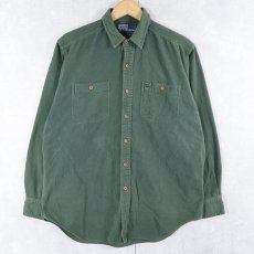 画像1: POLO Ralph Lauren シャモアクロスシャツ M (1)