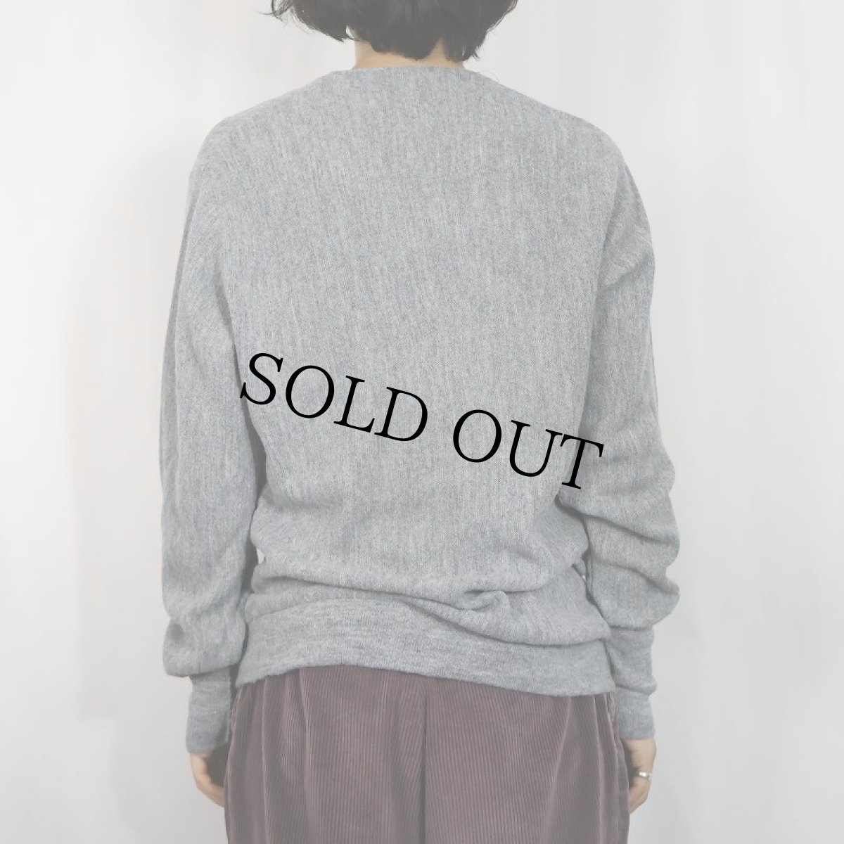 画像3: 80's The Fox JCPenney USA製 アクリルニットカーディガン L (3)