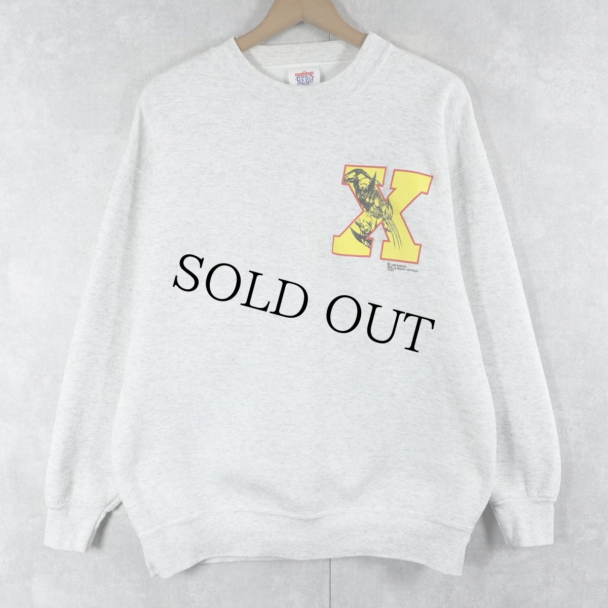 画像2: 90's MARVEL "WOLVERINE" USA製 キャラクタープリントスウェット L (2)