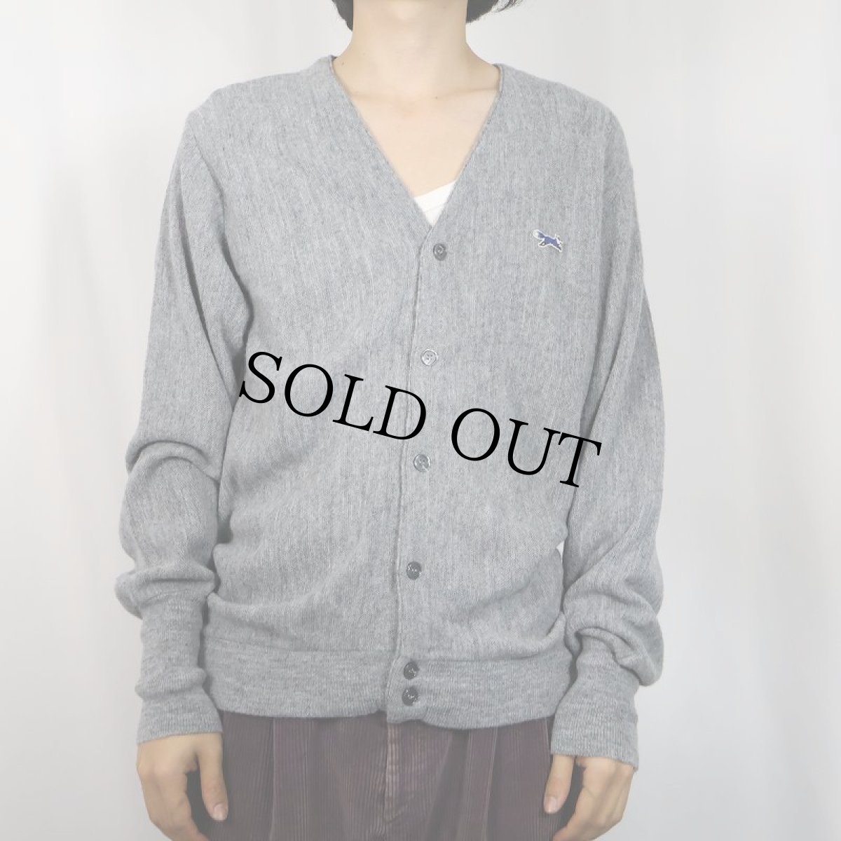 画像2: 80's The Fox JCPenney USA製 アクリルニットカーディガン L (2)