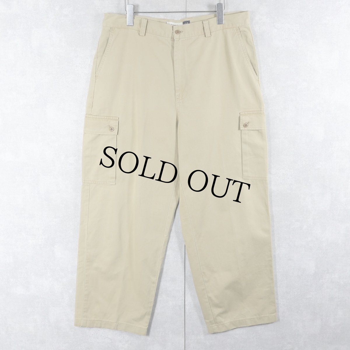画像2: GAP コットンカーゴパンツ W36 (2)