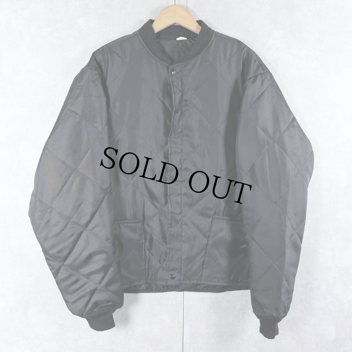 画像1: 〜90's USA製 中綿入り キルティングジャケット BLACK L (1)