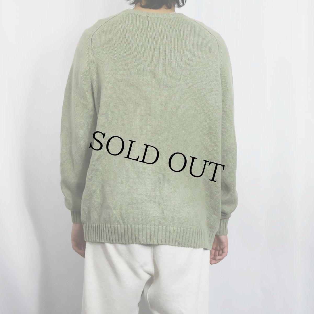 画像3: 90's LANDS' END コットンニットセーター XL (3)