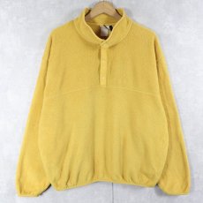 画像1: 80〜90's L.L.Bean 筆記体ロゴ刺繍 ハーフスナップ フリースジャケット (1)