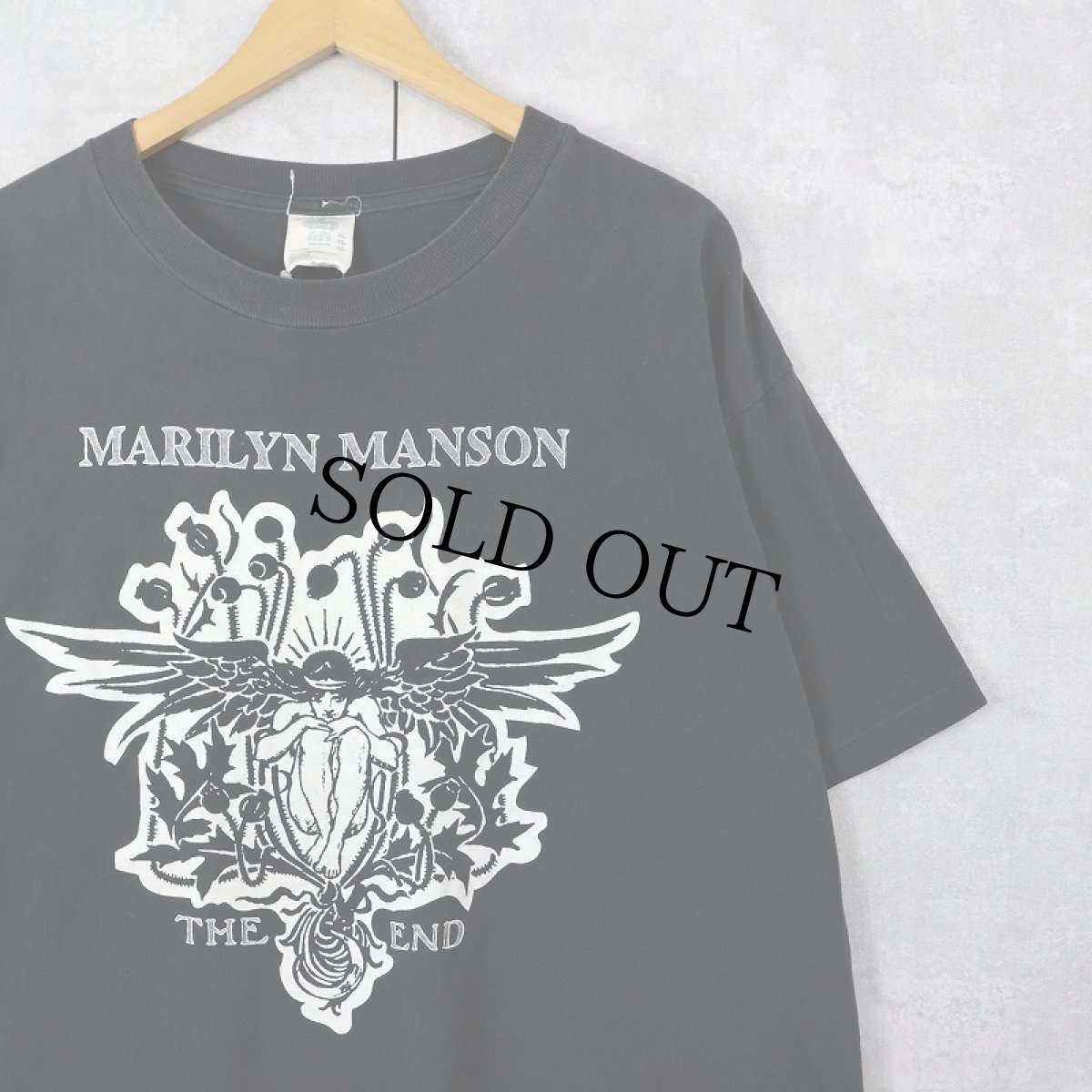画像1: 90's MARILYN MANSON USA製 "THE END" ロックバンドプリントTシャツ BLACK XL (1)