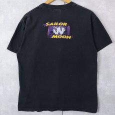 画像2: 美少女戦士セーラームーン キャラクタープリントTシャツ BLACK M (2)