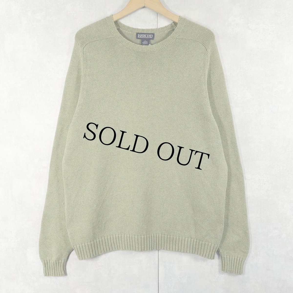 画像1: 90's LANDS' END コットンニットセーター XL (1)