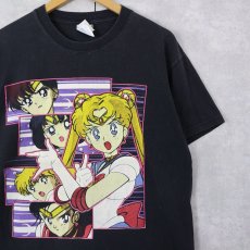 画像1: 美少女戦士セーラームーン キャラクタープリントTシャツ BLACK M (1)