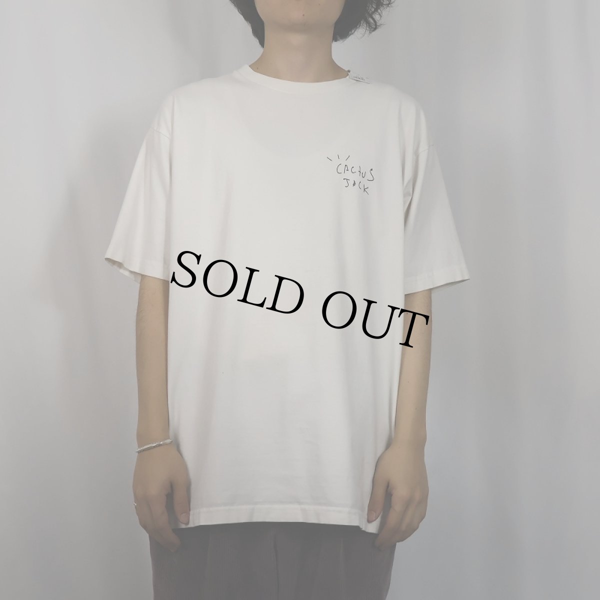 画像2: Travis Scott Cactus Jack ロゴプリントTシャツ XL (2)