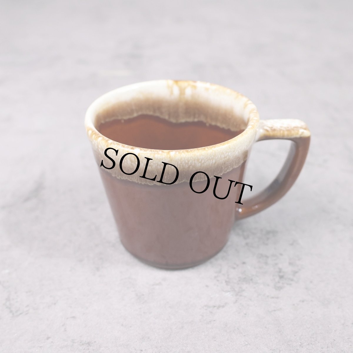 画像1: 60's〜 McCOY "Brown Drip Glaze" マグ (1)