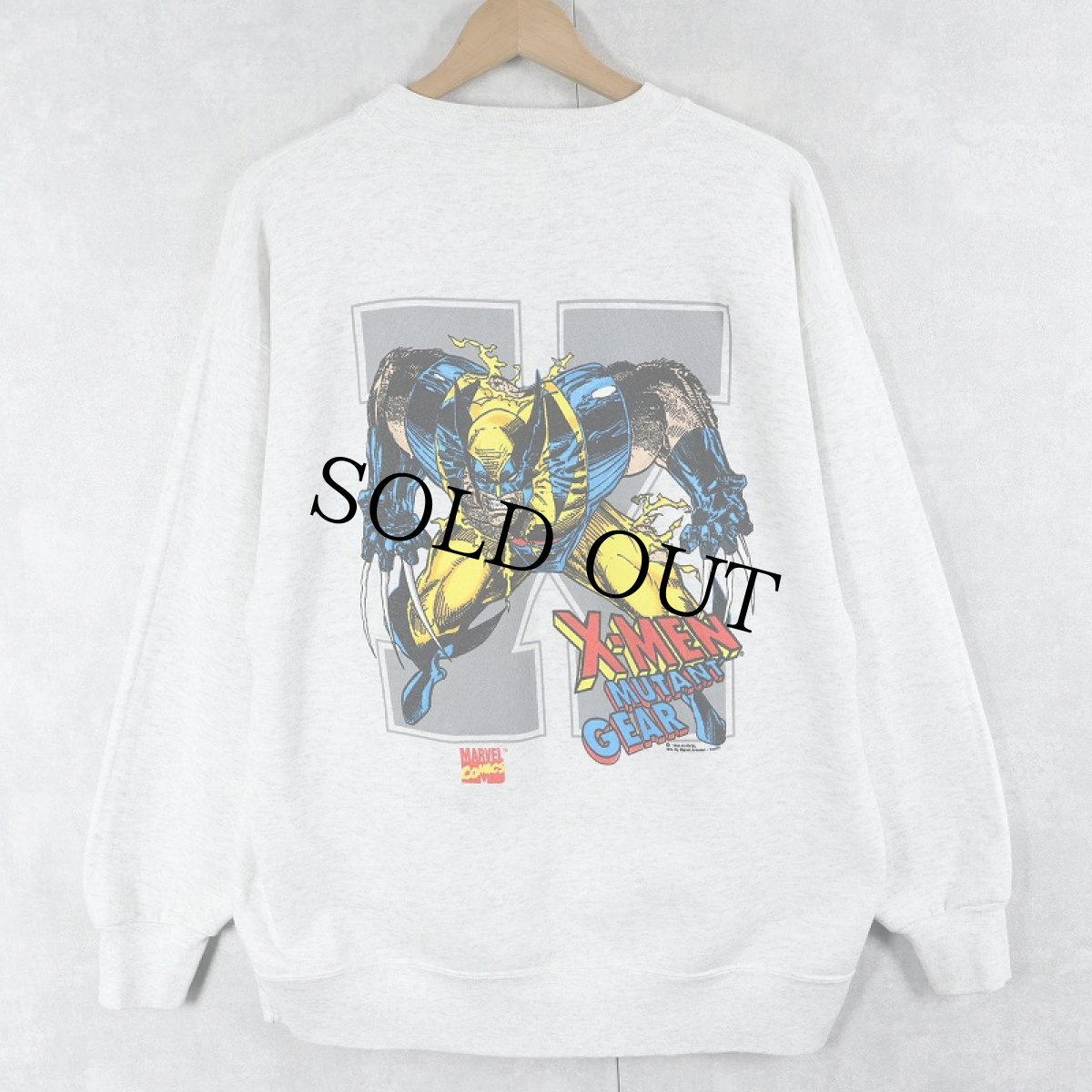 画像1: 90's MARVEL "WOLVERINE" USA製 キャラクタープリントスウェット L (1)