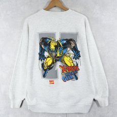 画像1: 90's MARVEL "WOLVERINE" USA製 キャラクタープリントスウェット L (1)