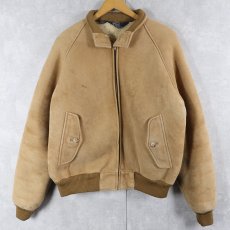 画像1: POLO Ralph Lauren "G-9 TYPE" ムートンレザージャケット L (1)