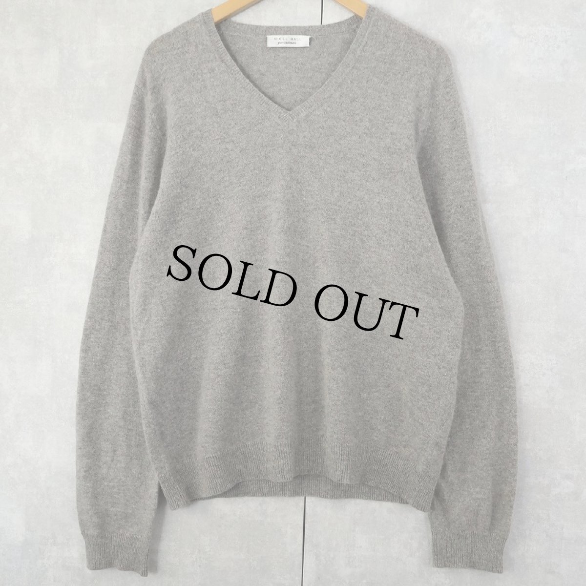 画像1: NIGEL HALL Vネック カシミアニットセーター  (1)