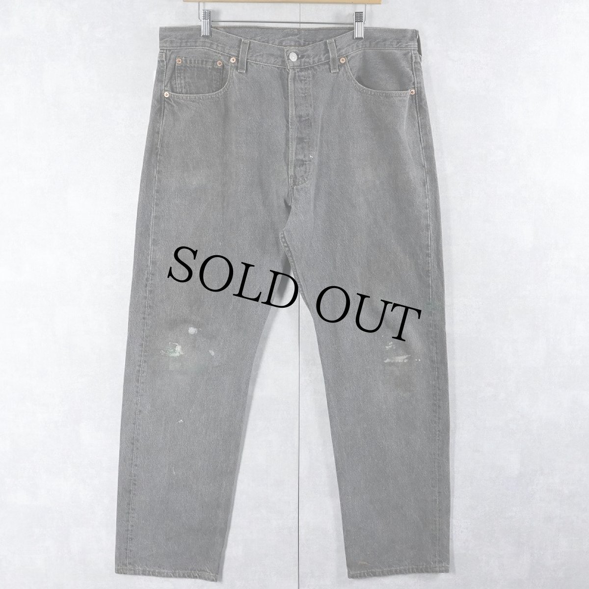 画像1: 90's Levi's 501 USA製 先染め ブラックデニムパンツ W38 (1)