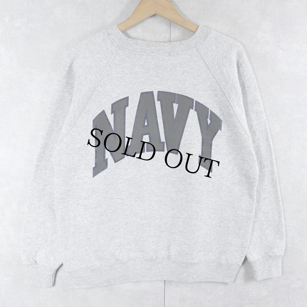 画像2: 90's SOFFE SWEAT USA製 "U.S.NAVY" リフレクタープリントスウェット L (2)