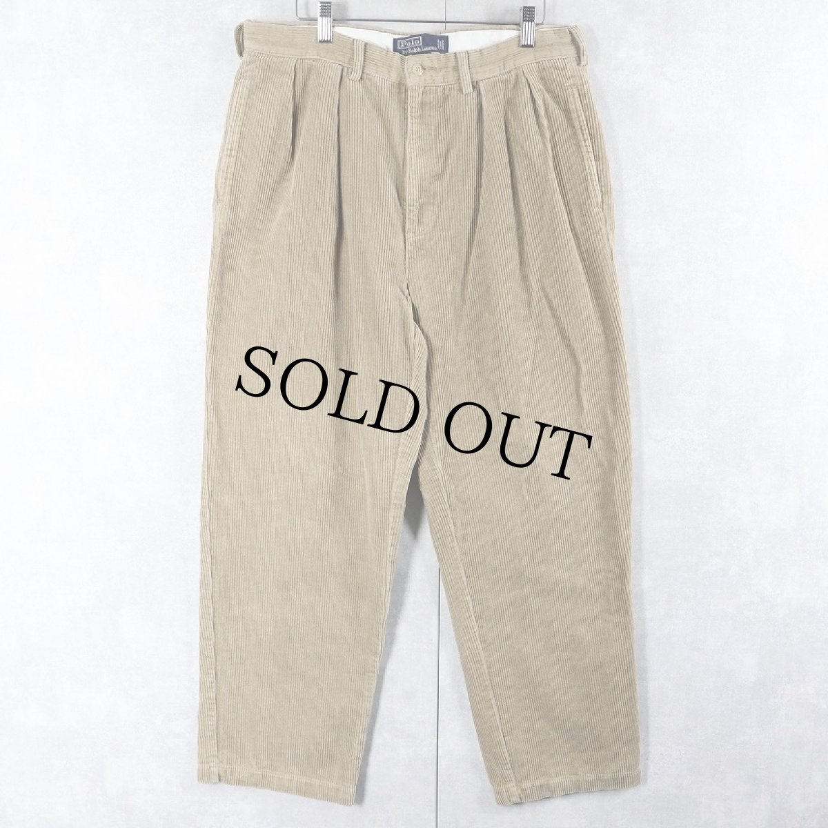 画像1: POLO Ralph Lauren "ANDREW PANT" 2タック コーデュロイパンツ W33 (1)