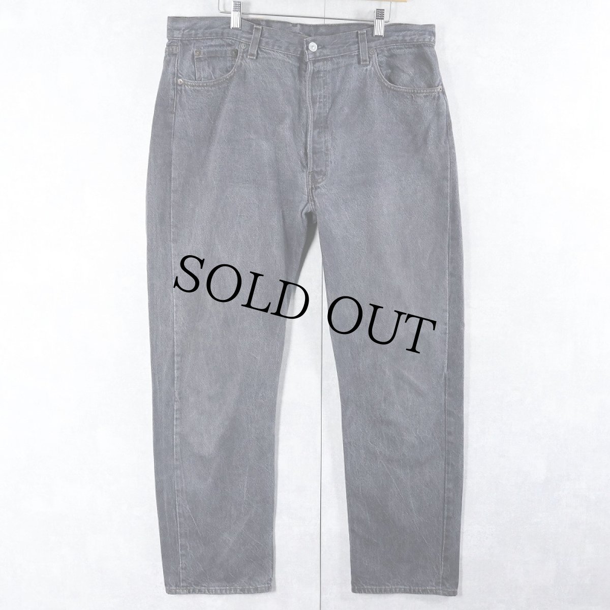 画像1: 90's Levi's 501 USA製 先染め ブラックデニムパンツ W38 (1)