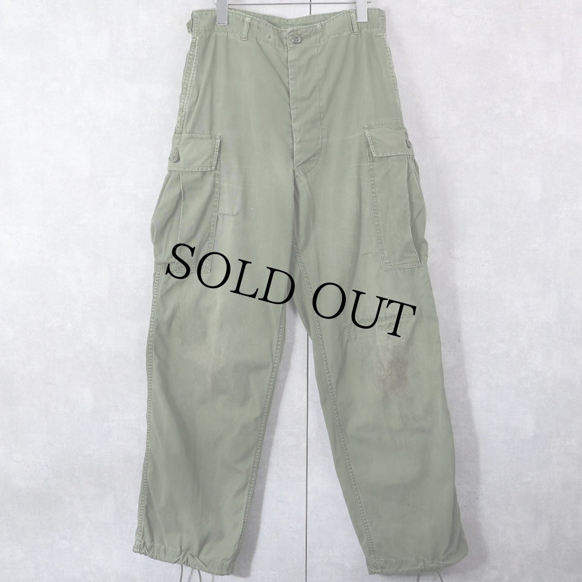 画像1: 60's U.S.ARMY コットンポプリン ジャングルファティーグパンツ 1st SMALL REGULAR (1)