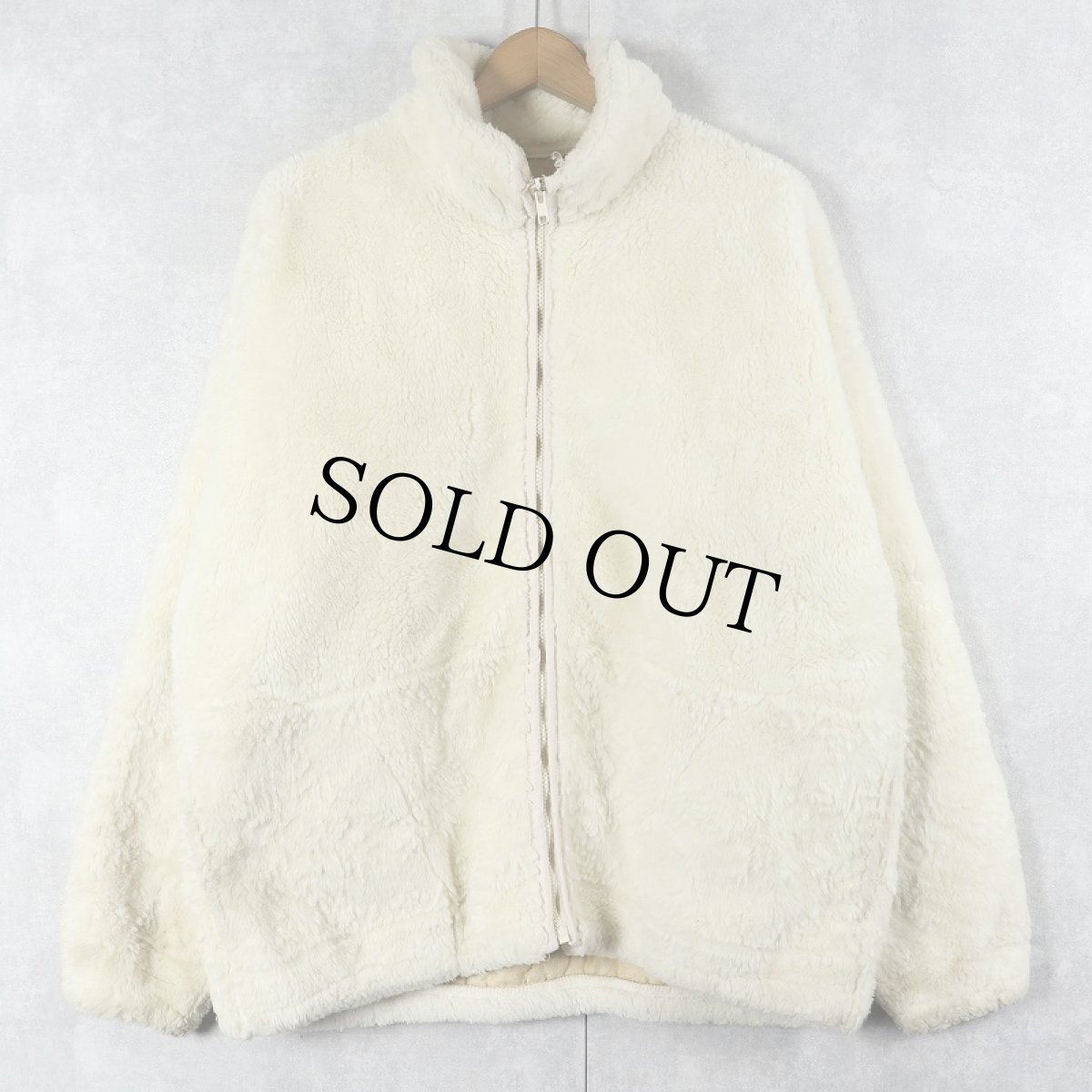 画像1: 90's BEAR RIDGE USA製 フェイクファージャケット L (1)