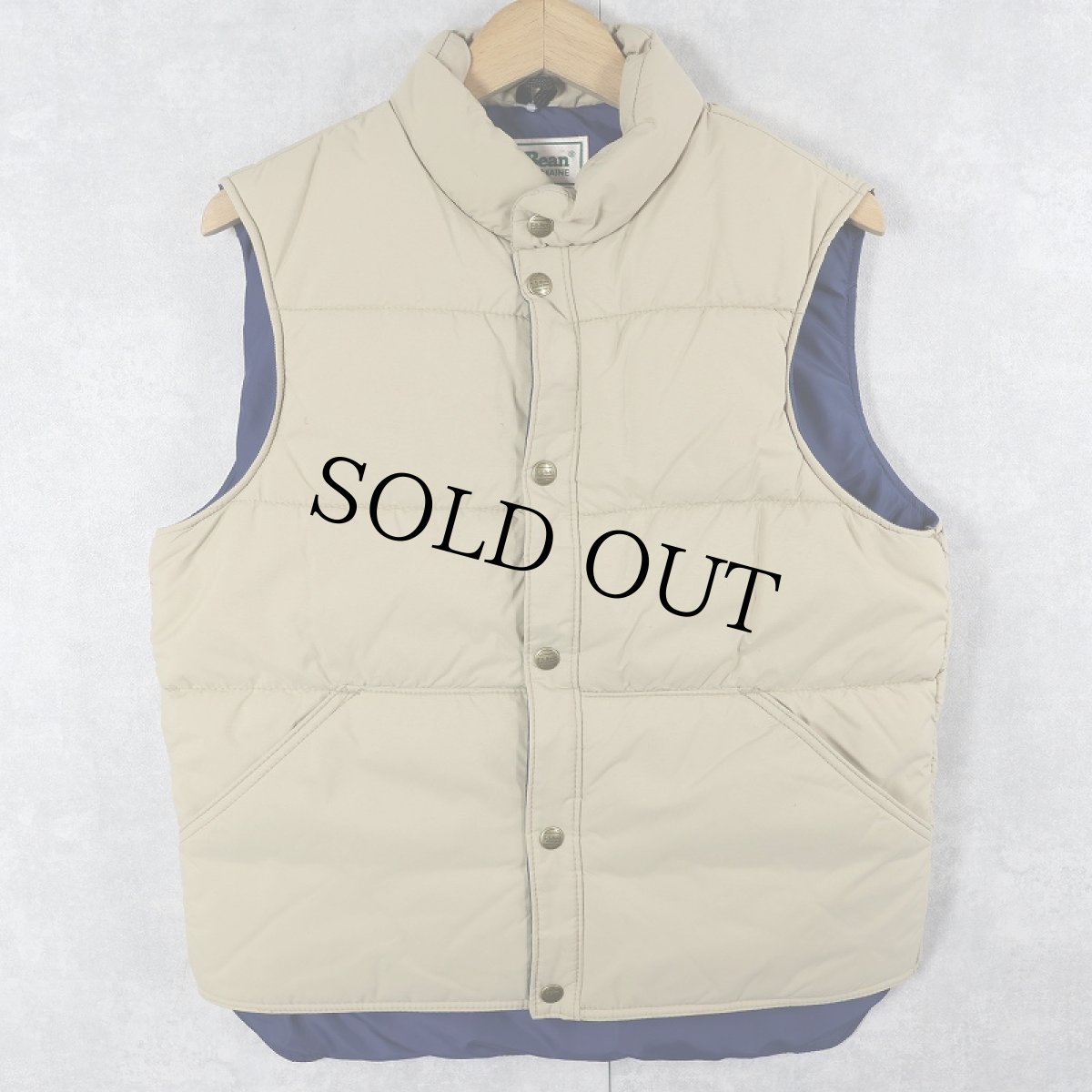 画像1: 80's L.L.Bean USA製 中綿入り ナイロンベスト S (1)