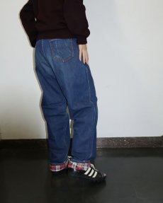 画像4: 50〜60's 裏地ネル デニムランチパンツ W28 (4)