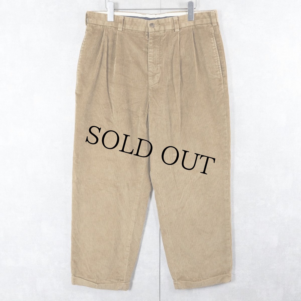 画像1: Brooks Brothers 2タック コーデュロイパンツ W35 (1)