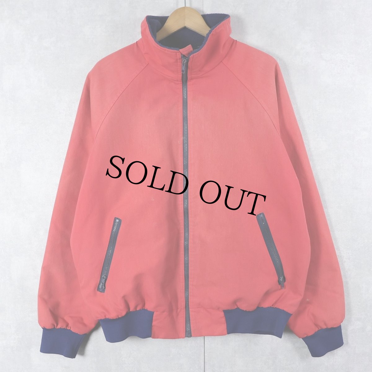 画像1: 80〜90's SPORTSMASTER USA製 裏フリース ラグランコットンジャケット L (1)