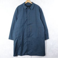画像1: 60〜70's BRENT チェック柄 ライナー付き ステンカラーコート SIZE44 (1)