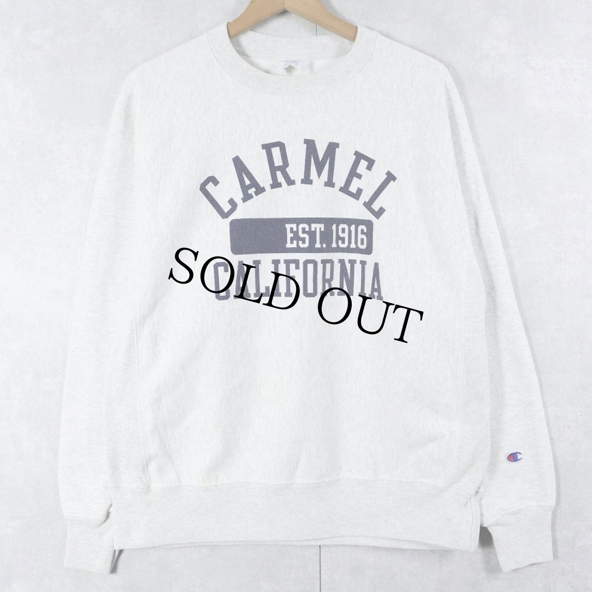 画像1: Champion REVERSE WEAVE "CARMEL CALIFORNIA" プリントスウェット XL (1)